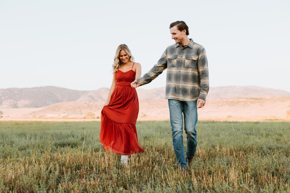 Couples portrait session playful authentic Northern Colorado