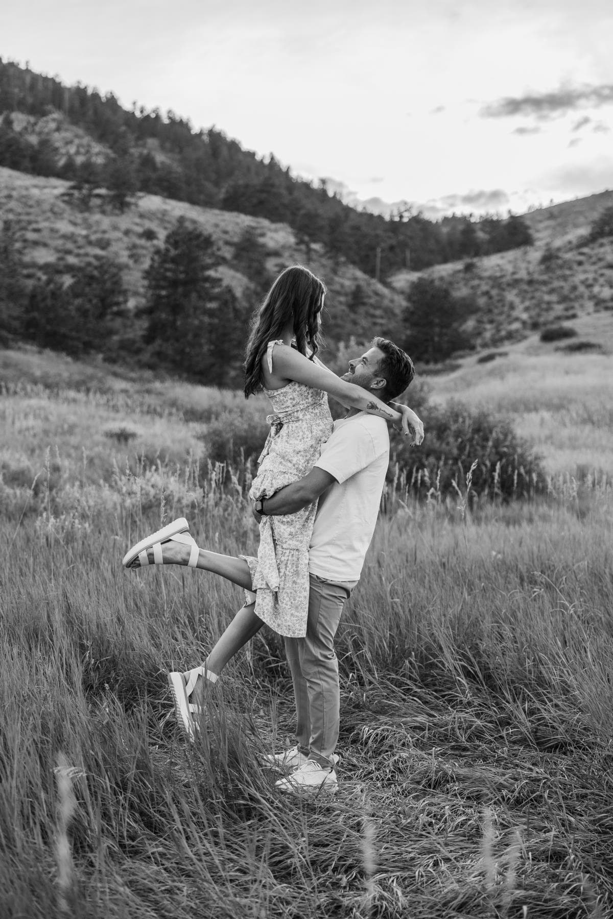 Couples portrait session playful authentic Northern Colorado