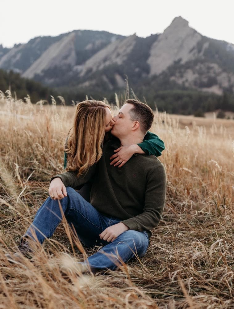 Romantic couples photography session natural light Colorado