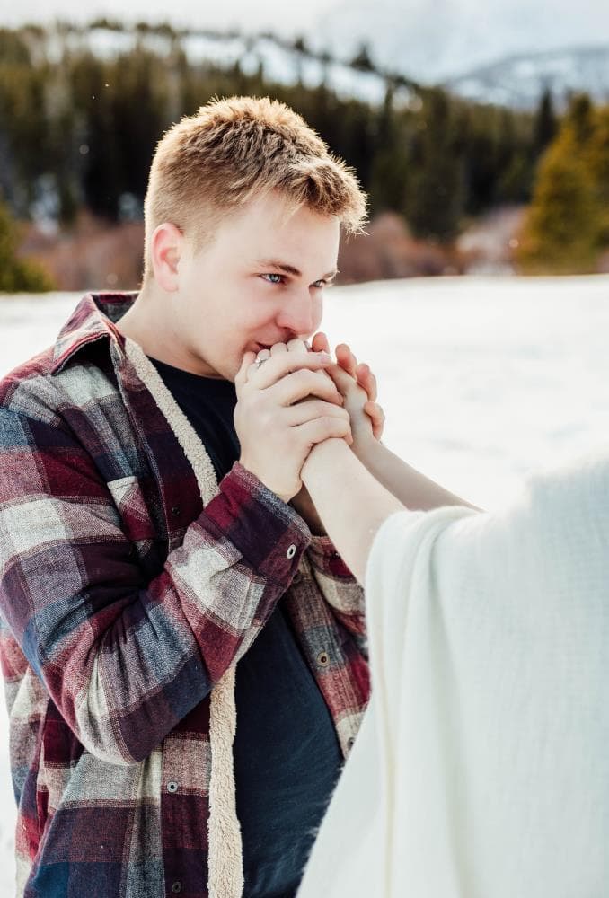 Romantic couples photography session natural light Colorado