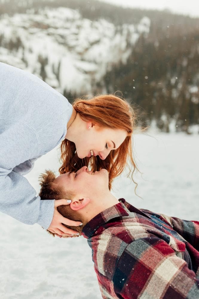 Couples portrait session playful authentic Northern Colorado