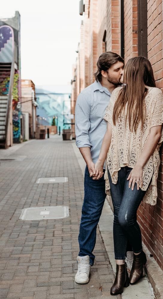 Romantic couples photography session natural light Colorado