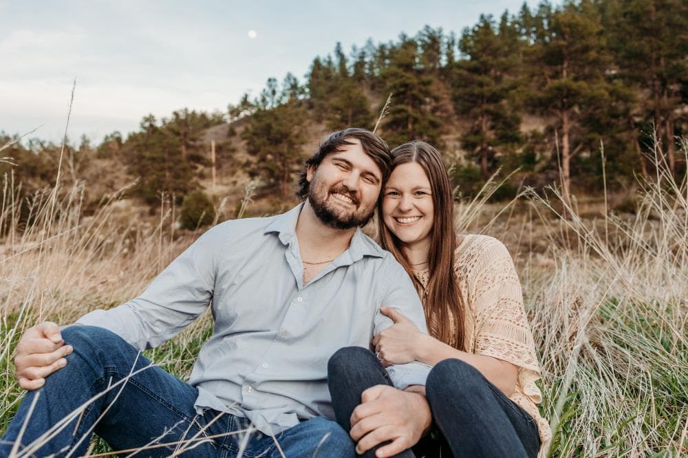 Couples portrait session playful authentic Northern Colorado