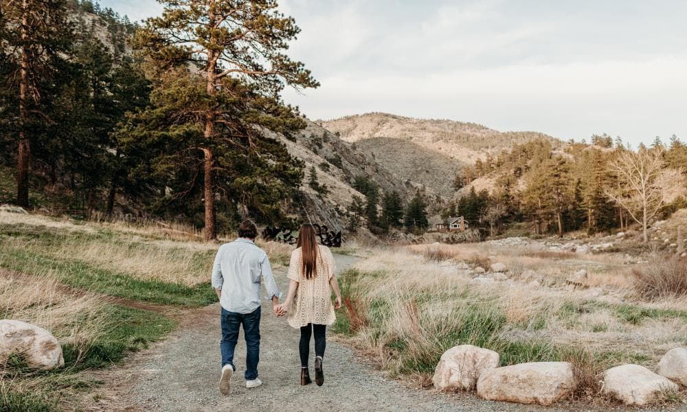 Romantic couples photography session natural light Colorado