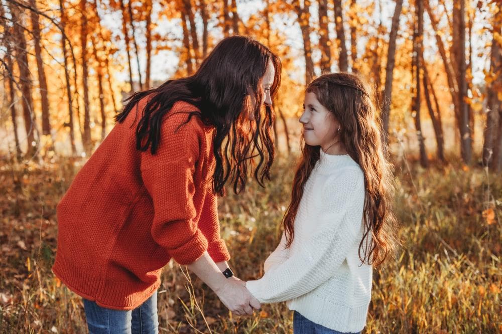 Outdoor family portrait session Colorado mountains