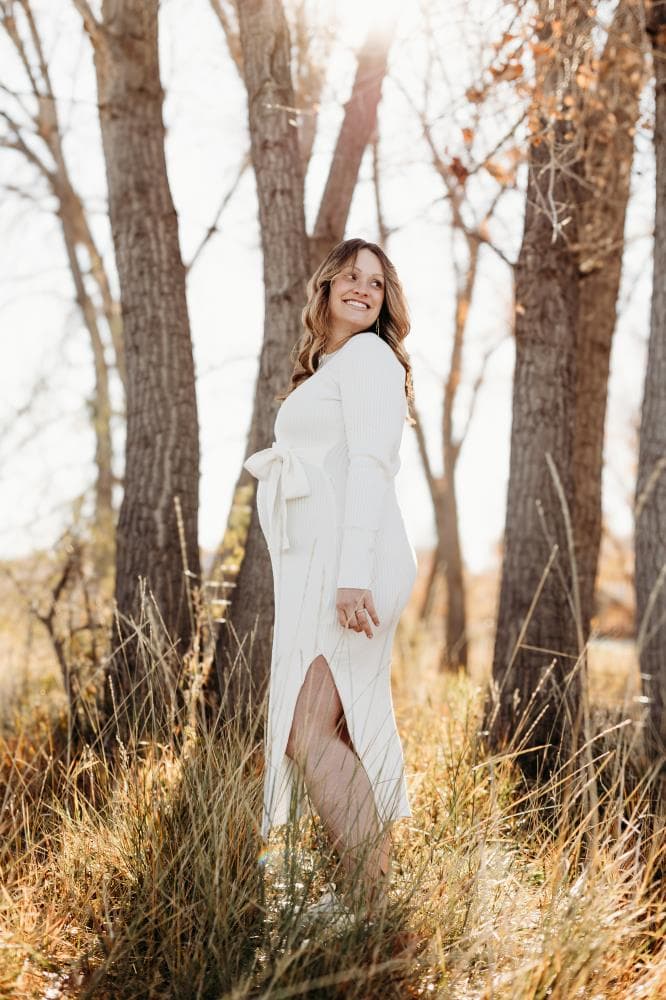 Expecting mother and partner maternity portraits Colorado