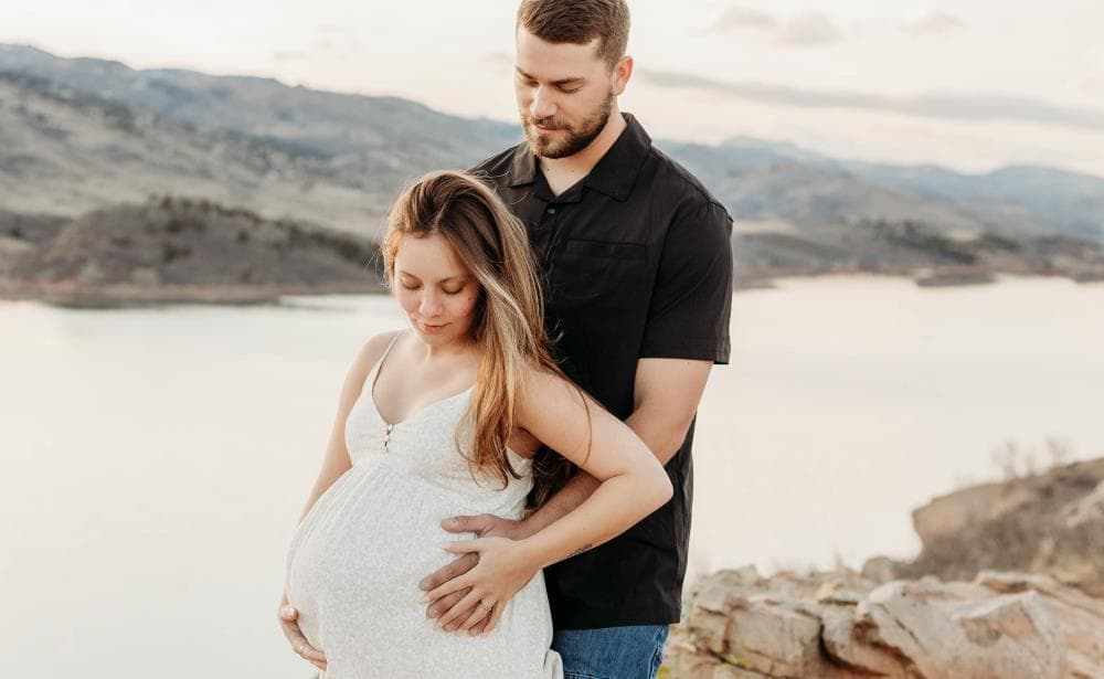 Maternity session beautiful glow natural light Severance Colorado