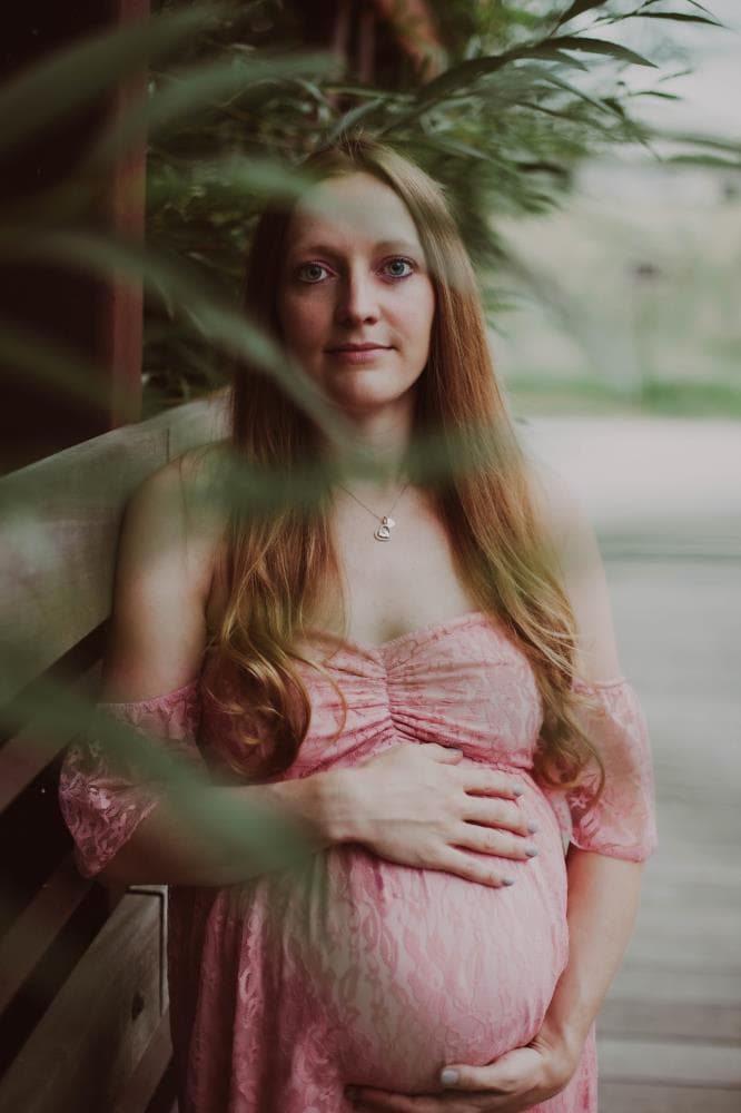 Expecting mother and partner maternity portraits Colorado