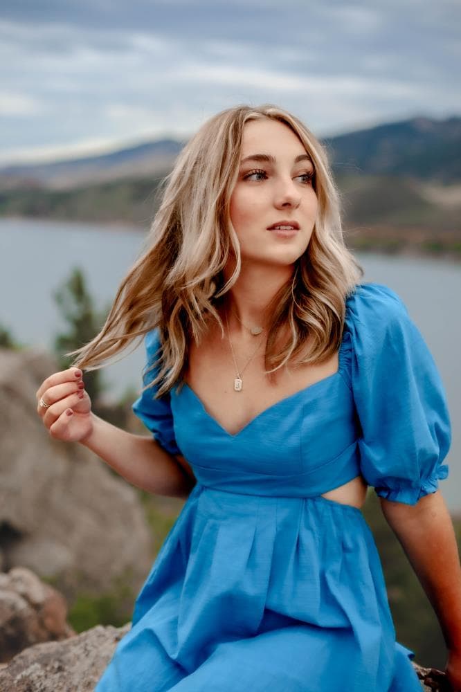 Senior portrait natural light golden hour Northern Colorado