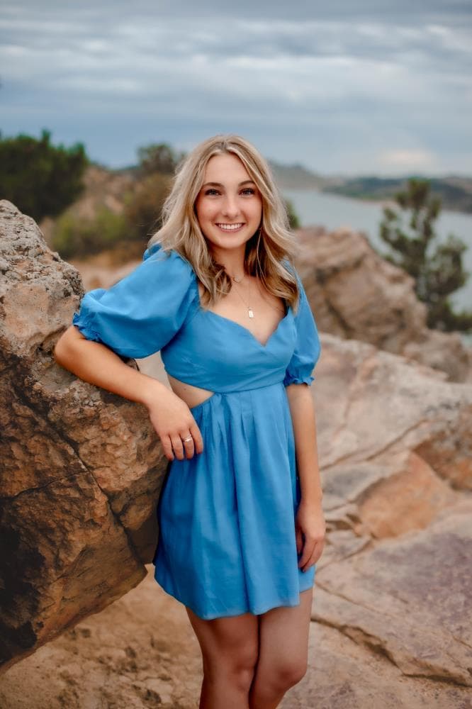 High school senior athlete outdoor portrait Colorado