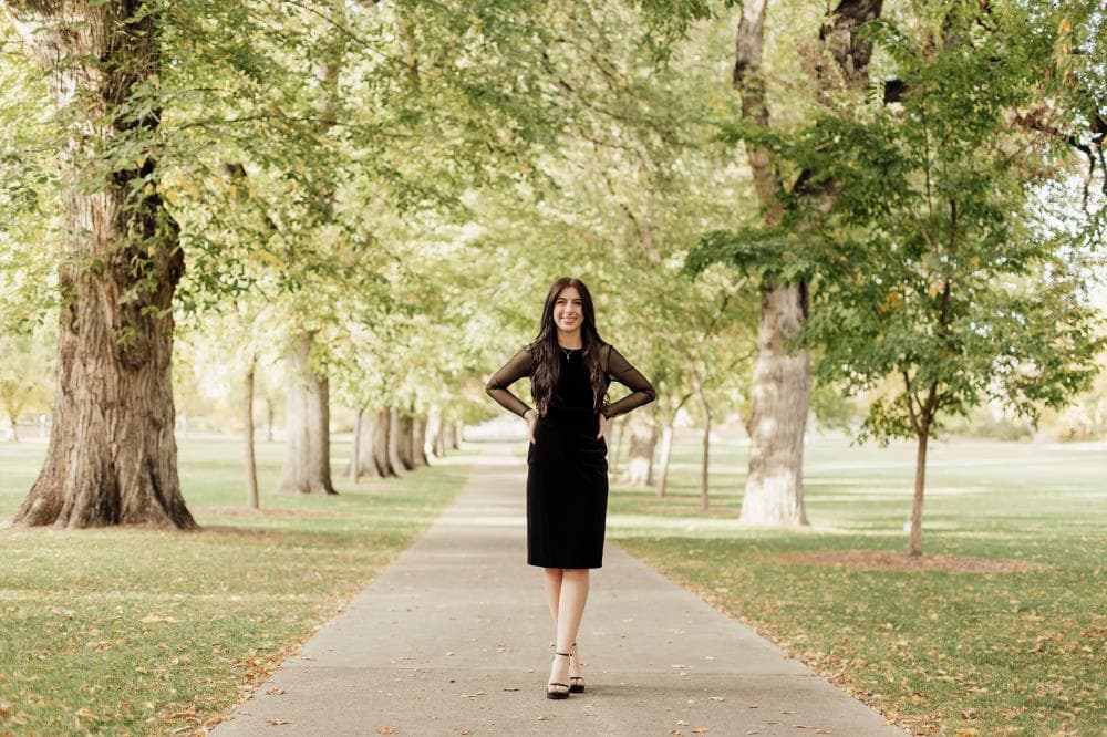 High school senior confident outdoor portrait session Fort Collins Colorado