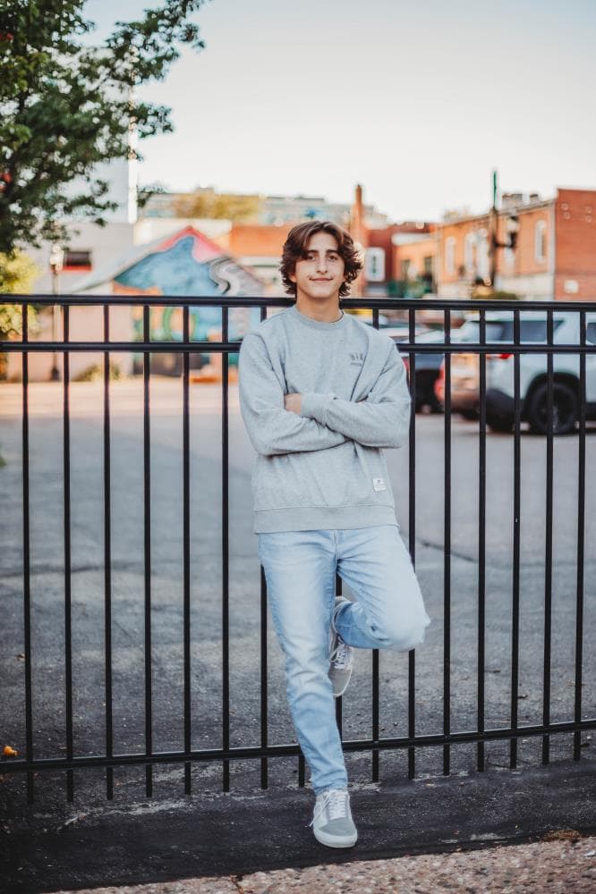 Senior portrait natural light golden hour Northern Colorado