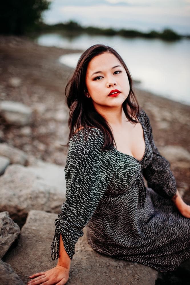 Senior portrait natural light golden hour Northern Colorado