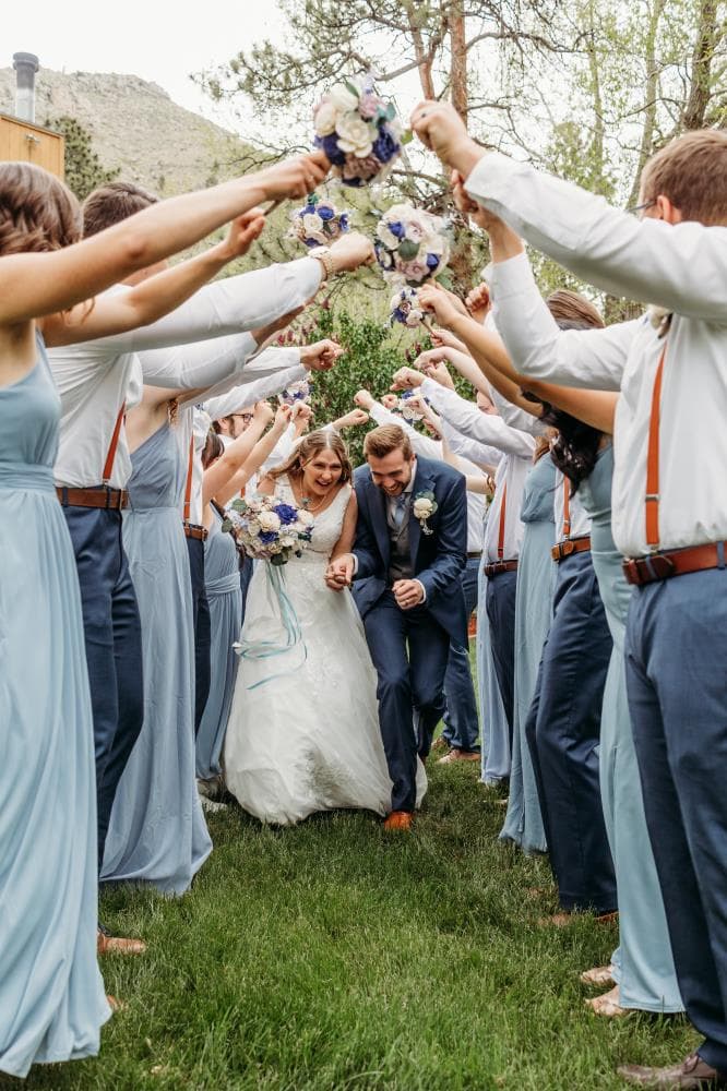 Wedding reception dancing couple natural light Colorado