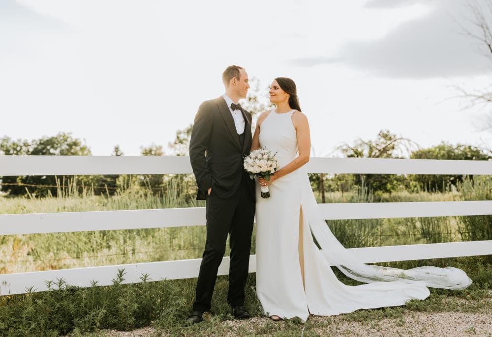 Wedding reception dancing couple natural light Colorado